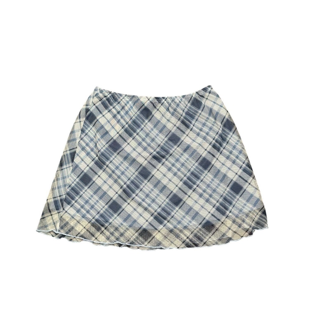 See You Monday 90s Y2K Preppy Blue Plaidβ Mini Skirt School Girl Women's Size M